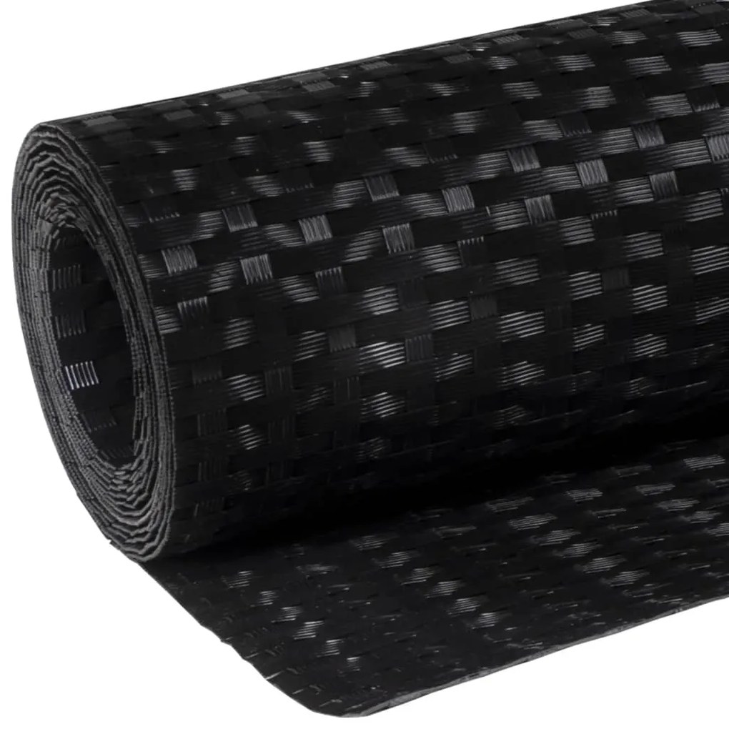 Tela de varanda 400x90 cm vime PE preto