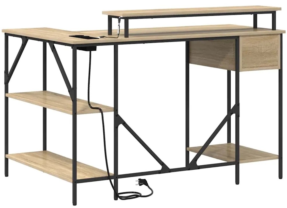 Mesa Carvalho sonoma 120 x 79 x 86.5 cm Madeira processada