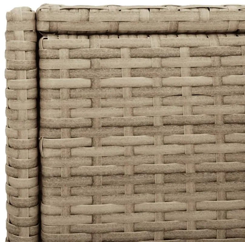Armário de arrumação para jardim 55x55x111 cm vime PE bege