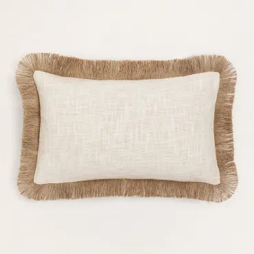 Coussin Retangular 30x50 Cm Em Algodão Paraíba Gardénia Branco - Sklum
