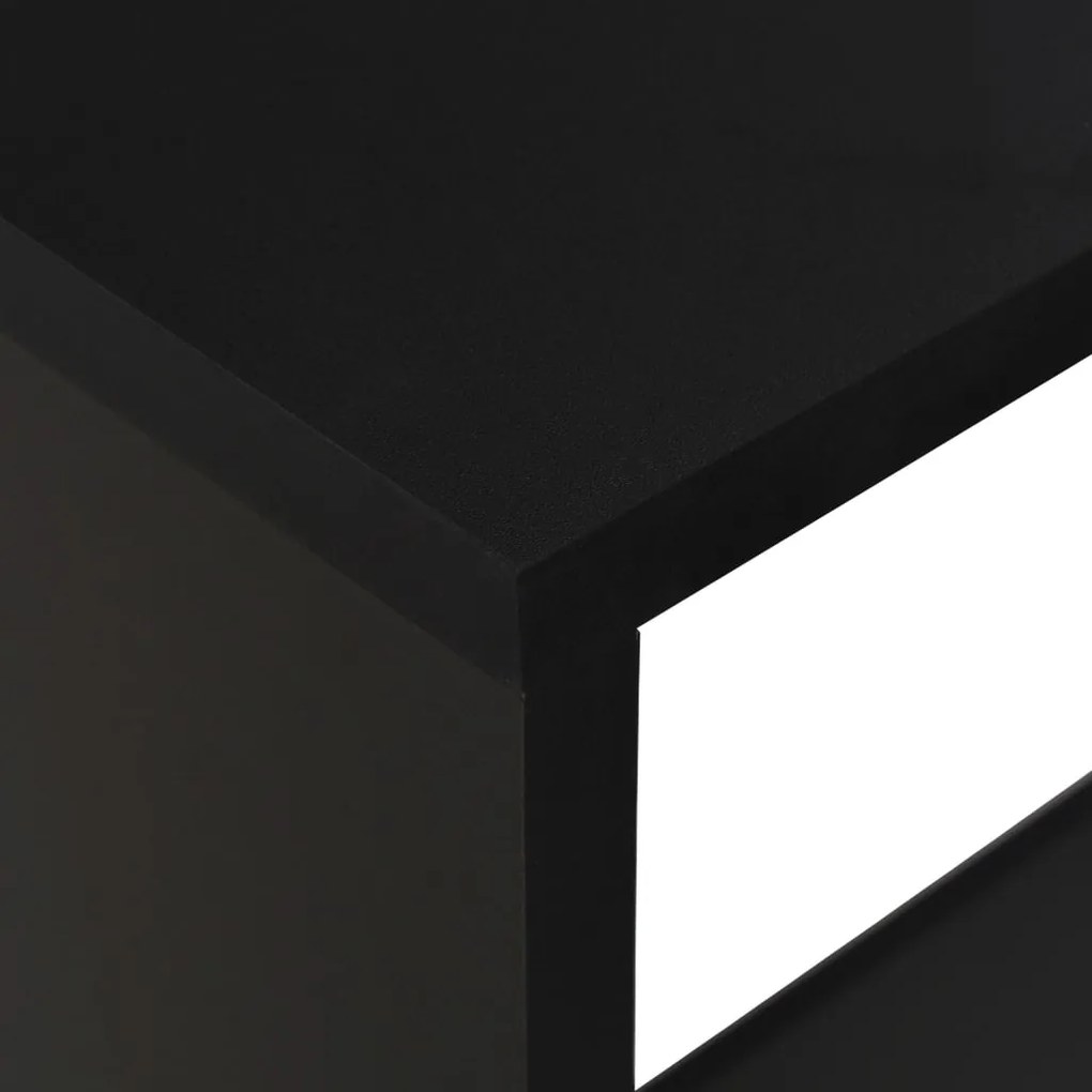 Mesa de bar com 2 tampos preto 130x40x120 cm