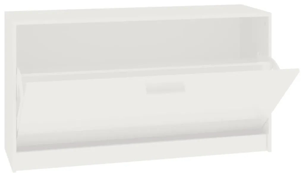 Banco sapateira 80x24x45 cm derivados madeira branco brilhante