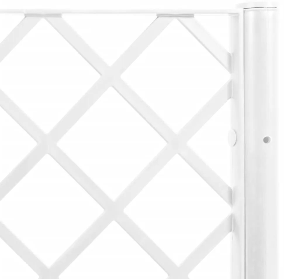 Vaso/floreira de jardim c/ treliça 160x120x142 cm PP branco
