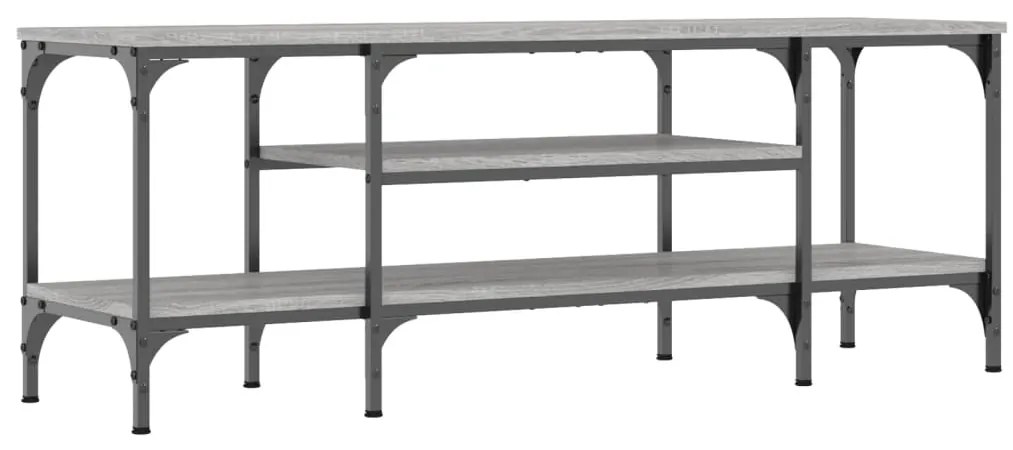 Móvel TV 121x35x45cm derivados de madeira/ferro cinzento sonoma