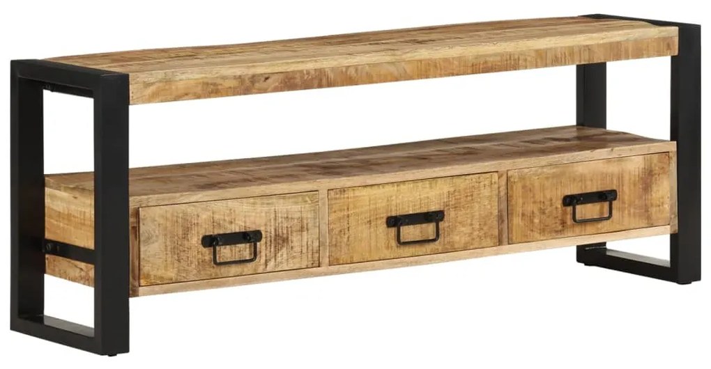 Móvel de TV 120x30x45 cm madeira de mangueira maciça