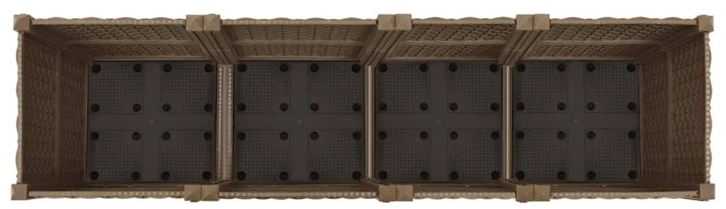 Canteiro elevado 160x40x38 cm polipropileno