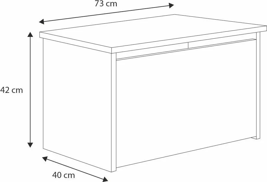 Baú para brinquedos branco Daria