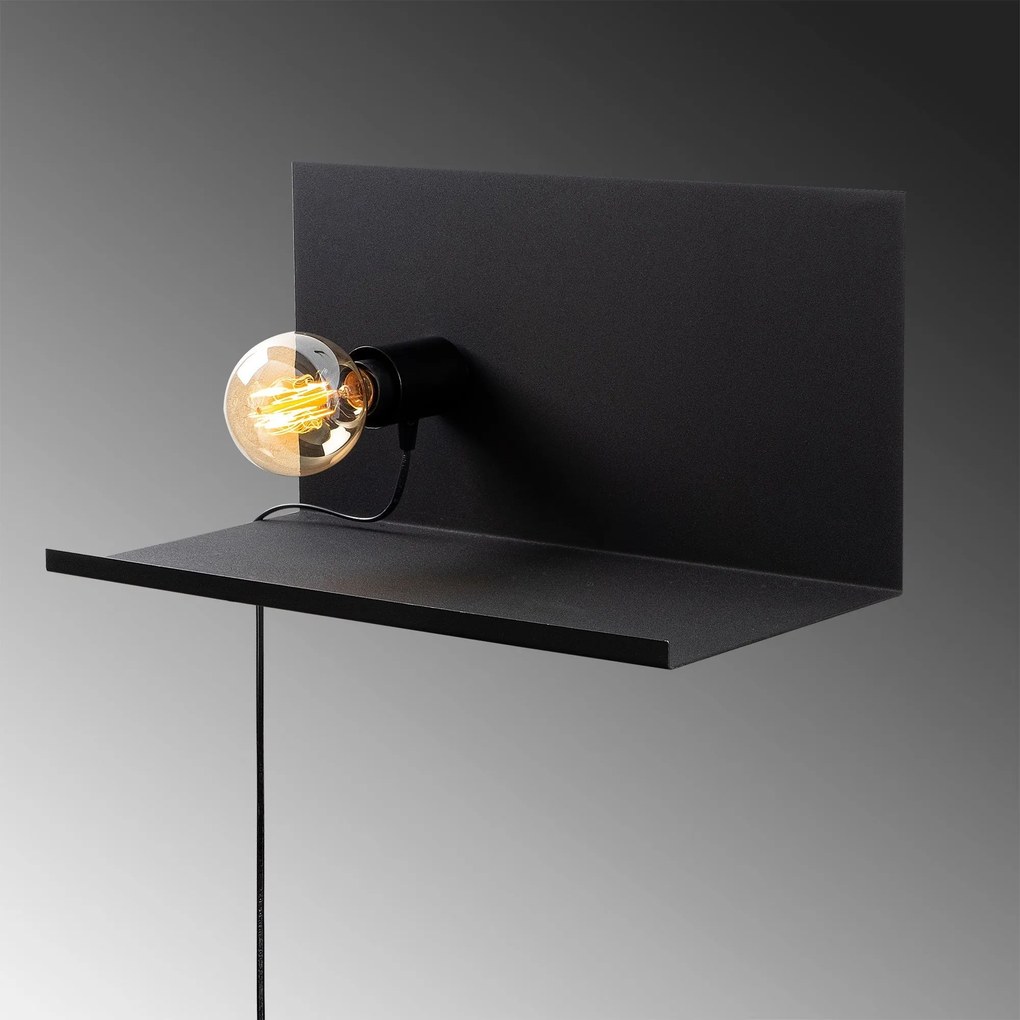 Candeeiro de Parede Tokyo - Preto - 50 x 25 x 25 cm