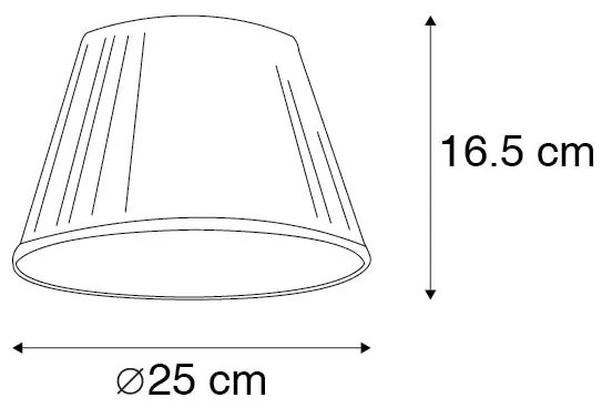 Abajur Plissado Branco 25/16,5 cm