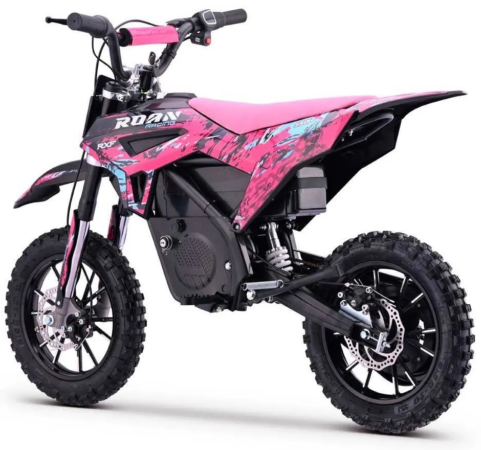 Mini moto elétrica para crianças 550W ROAN RXF até 25 km/h Com Limitador (24V-12AH)  10/10 Rosa