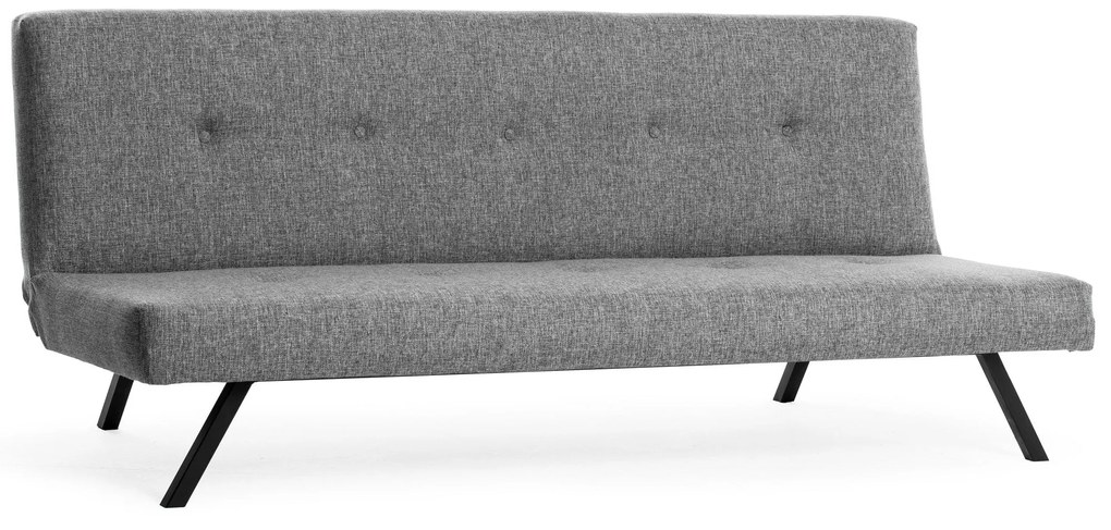 Sofá-Cama Zola de 3 Lugares com Estrutura Metálica – 180x102 cm – Cinz