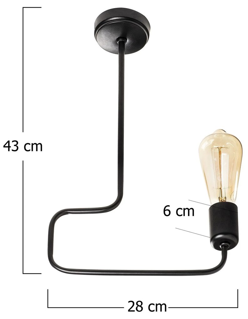 Chandelier Denge – Preto – 28 x 6 cm