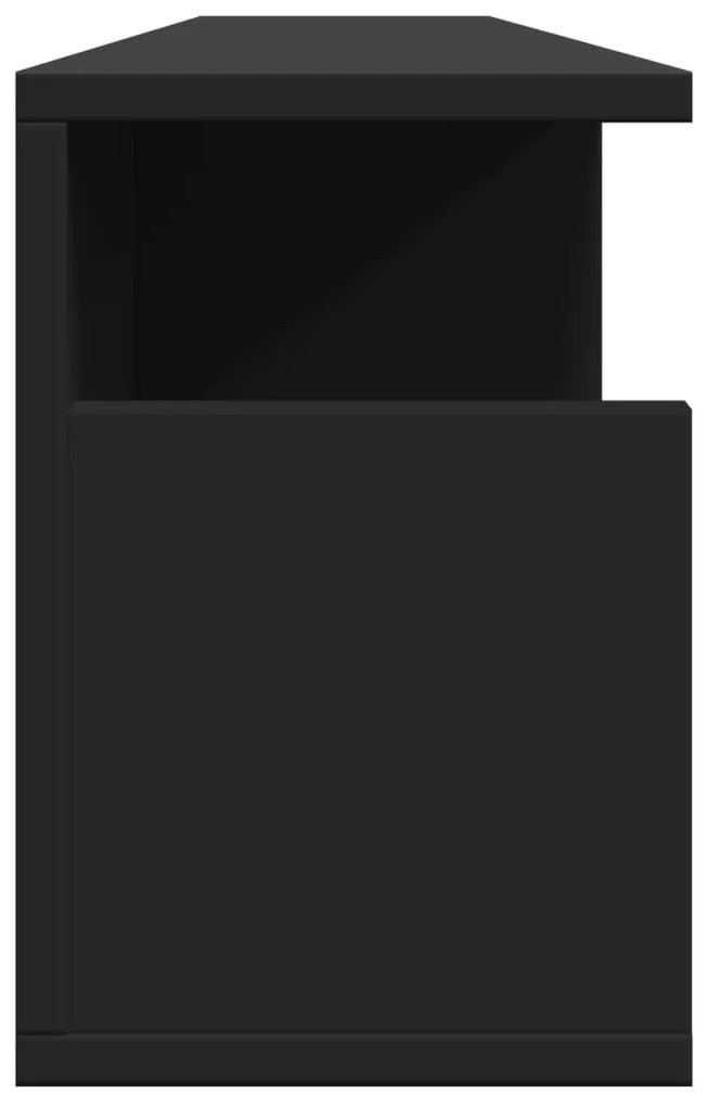 Armário parede 100x20x30 cm derivados de madeira preto