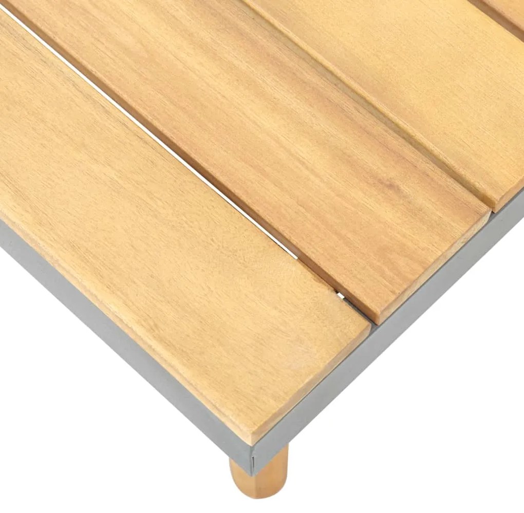 Mesa de centro p/ jardim 60x60x31,5 cm madeira de acácia maciça