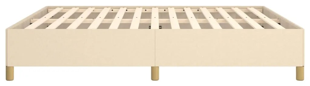 Estrutura de cama sem colchão 160x200 cm tecido cor creme