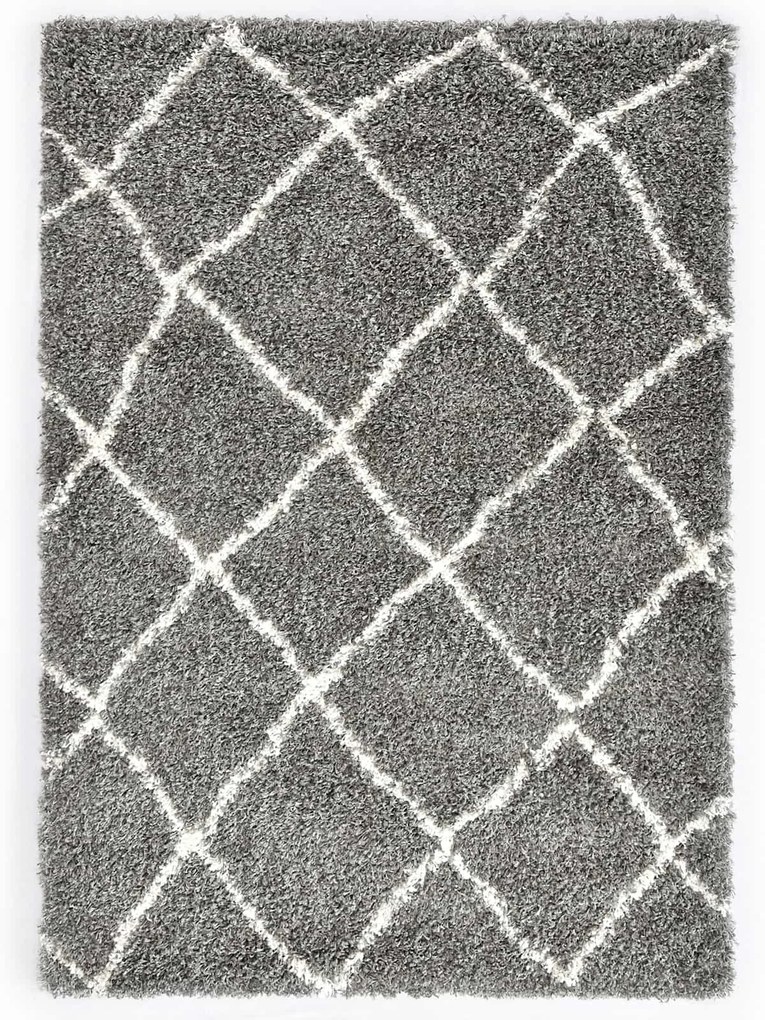 vidaXL Tapete Treliça Cinzeto 230 x 160 cm Polipropileno