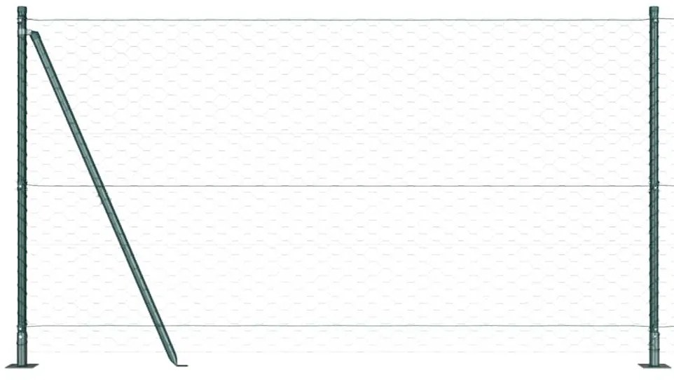 Cerca Hexagonal vidaXL Verde 1,2x100 m em Aço