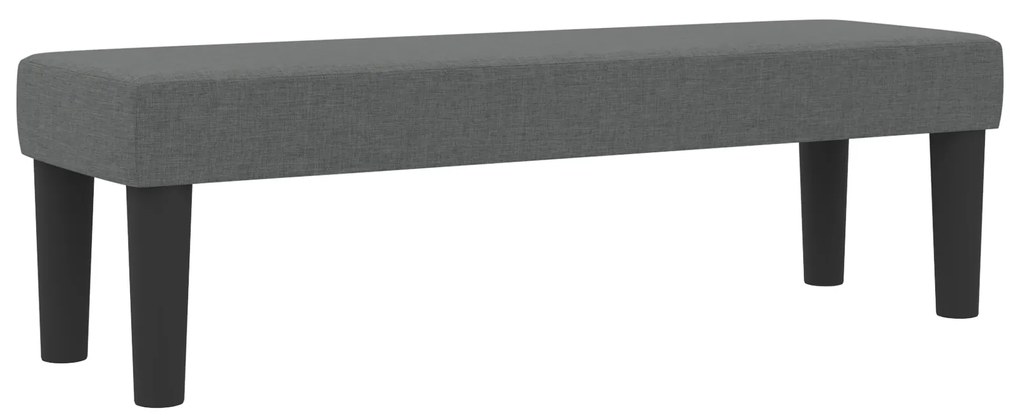 Cama Box Spring com Colchão e Banco Cinza Escura 120x190 cm Tecido