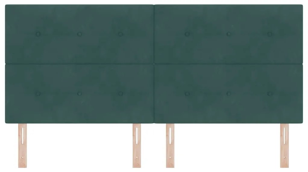 Cabeceira LED vidaXL Verde Escuro 100 cm Veludo