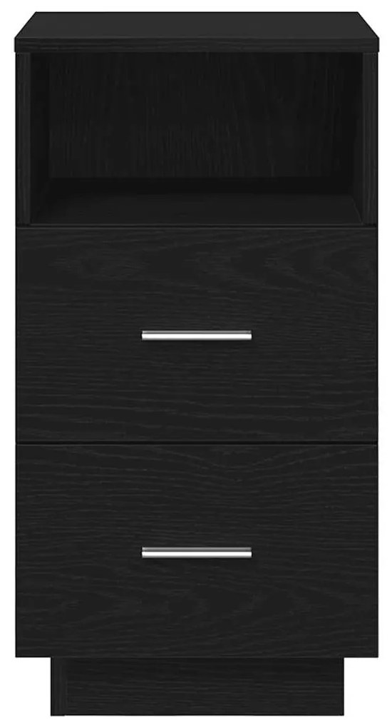 Mesa de cabeceira com 2 gavetas 36x36x68 cm preto