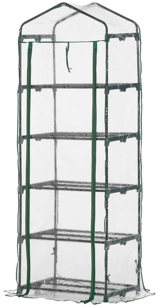 Estufa de Jardim Vertical 69x49x193cm com 5 Prateleiras Estufa para Pl