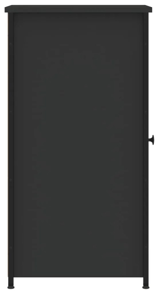 Mesas de cabeceira 2 pcs 32x42x80 cm derivados de madeira preto