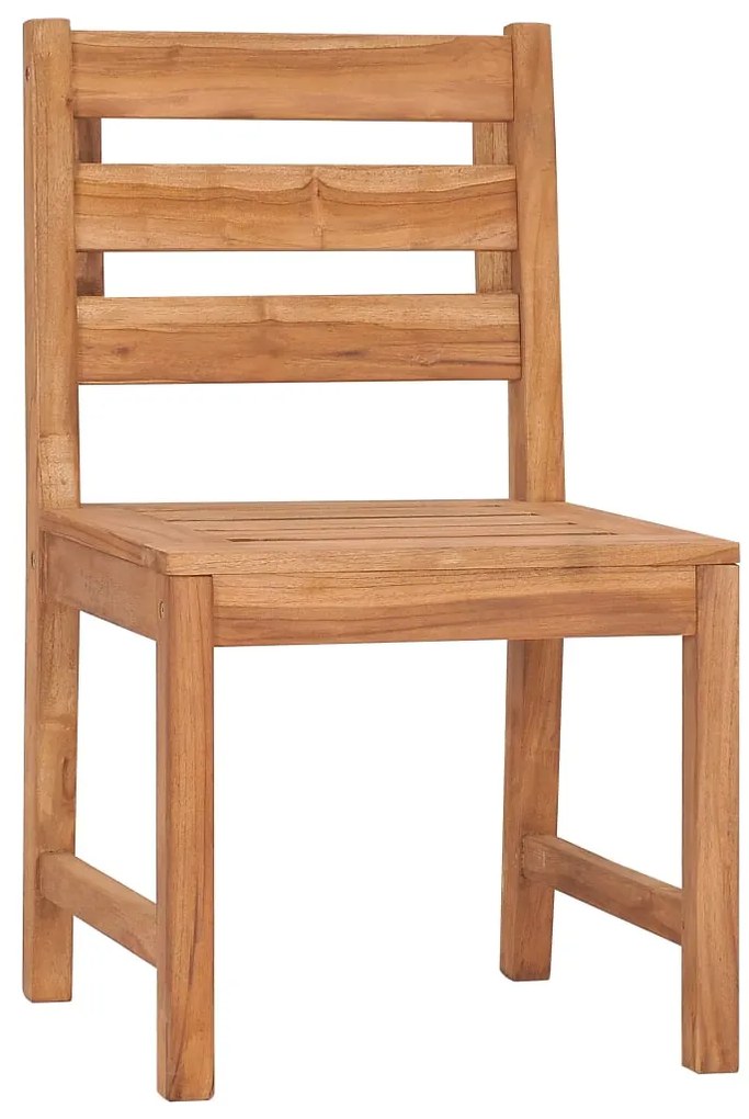 3 pcs conjunto de jantar para jardim madeira de teca maciça