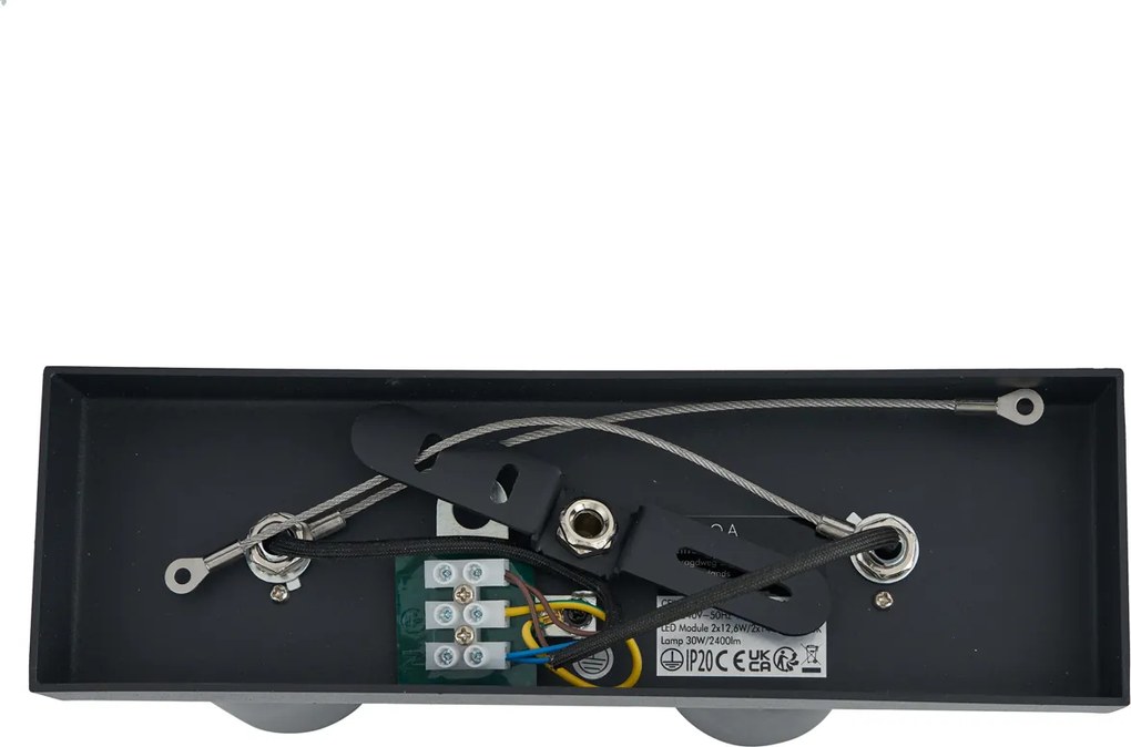 Plafon moderno preto incluindo LED regulável 2 luzes - Tate