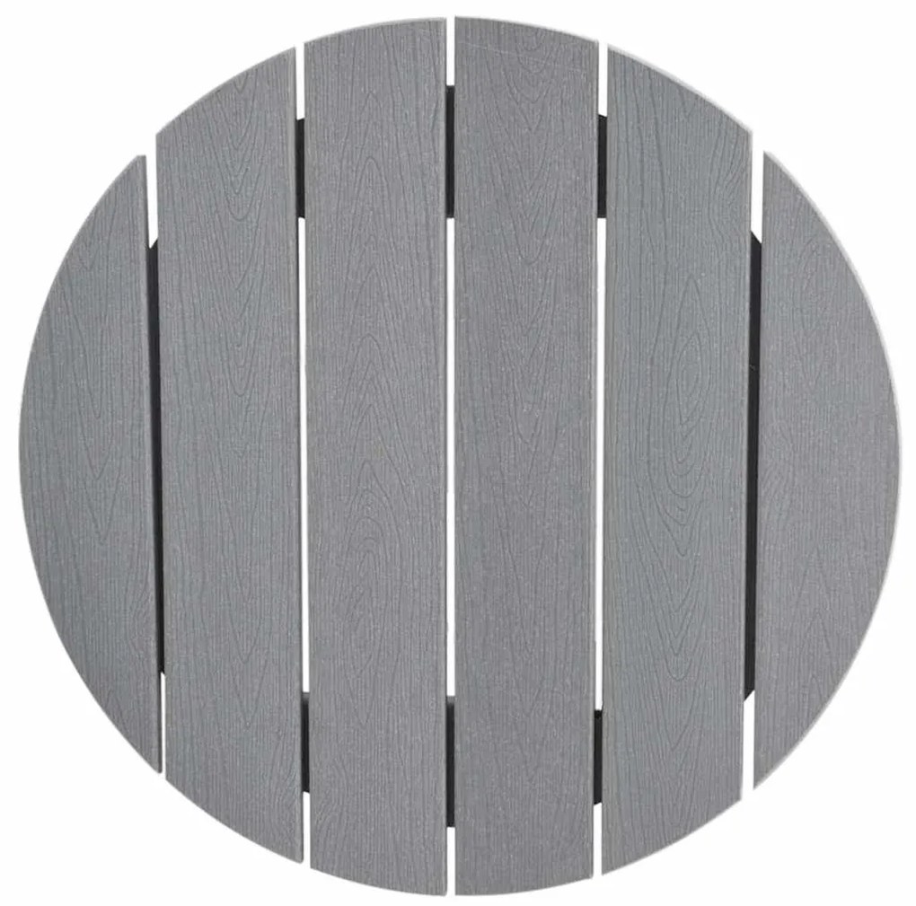 Conjunto de Bar para Jardim vidaXL 3 Peças Cinzento-claro HDPE