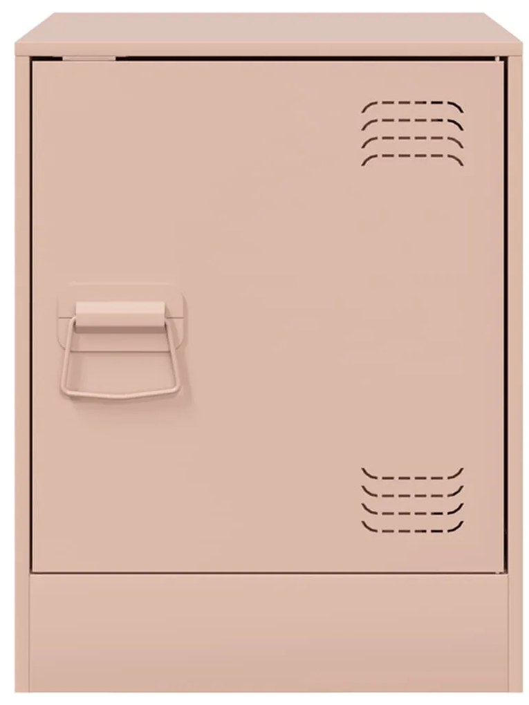 Mesa de cabeceira 34,5x39x44 cm aço rosa