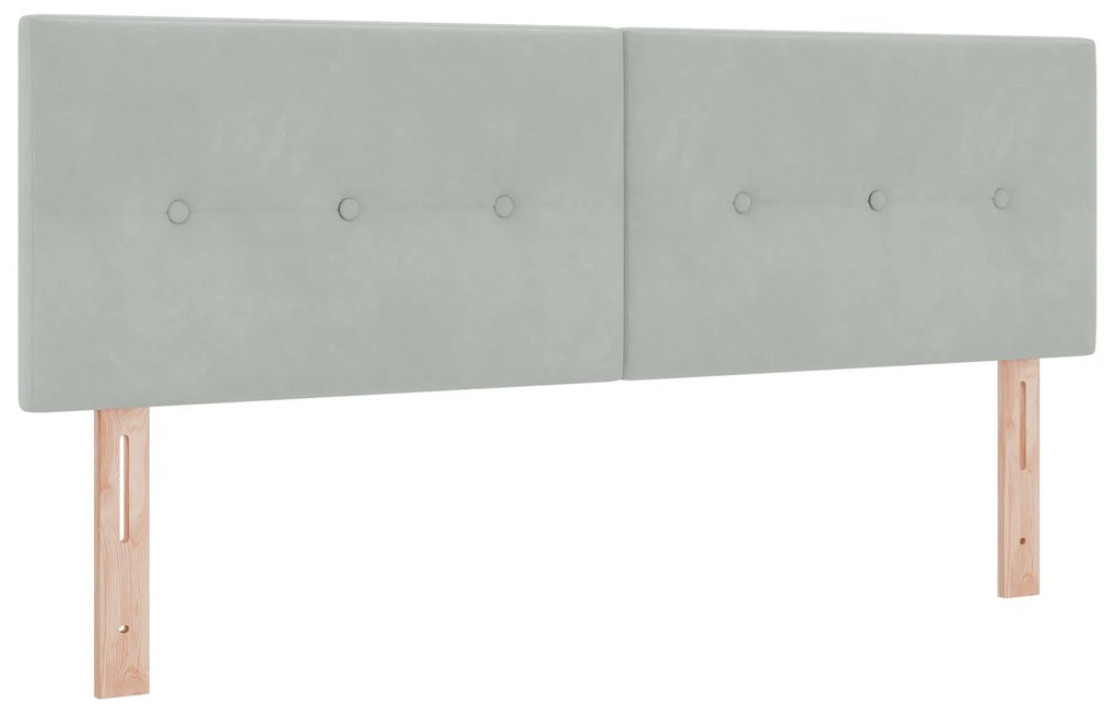 Cama Box com Colchão vidaXL Cinza Claro 140x190 cm Veludo