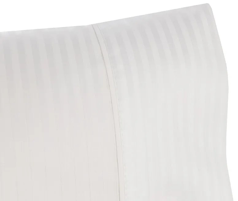 Jogo saco de edredão cetim 300 fios branco - Riscas Jacquard: 1 saco P/ edredão 280x260 cm ( largura x comprimento ) + (2) fronhas 50x70 cm