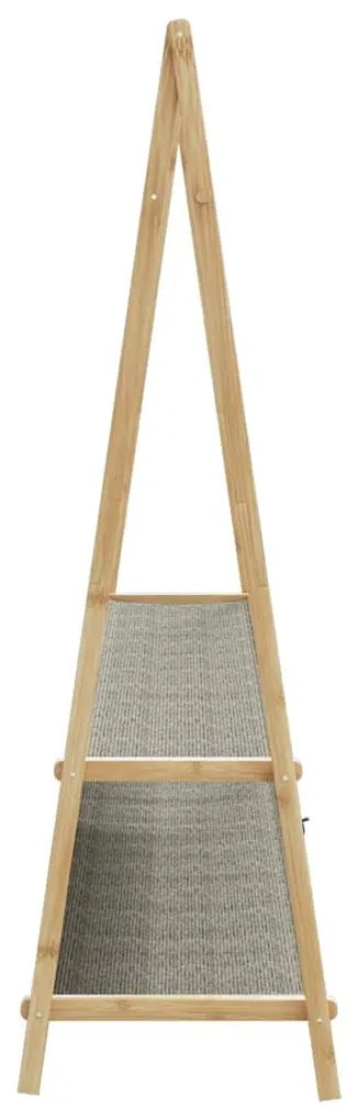 Roupeiro com prateleiras 132x45,5x150,5 cm bambu