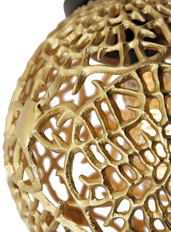 Candeeiro de teto Art Deco dourado - Maro Art Deco