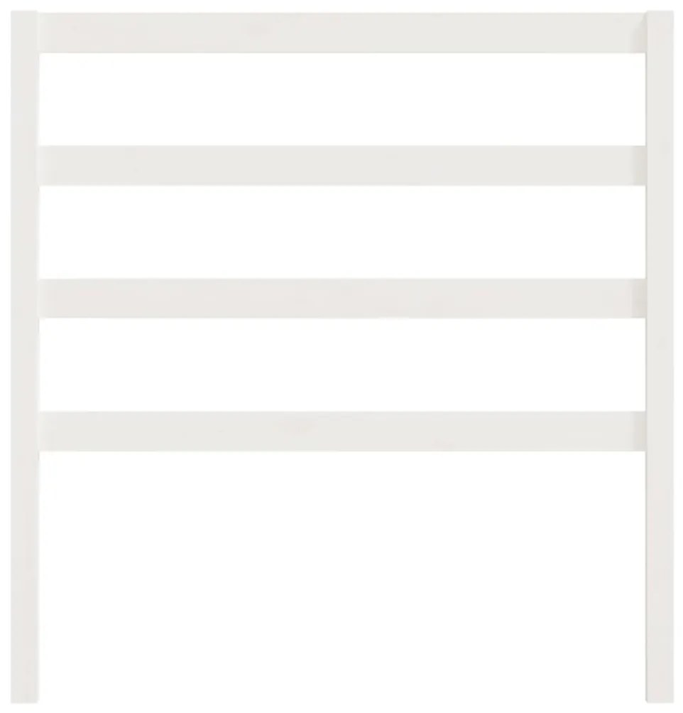 Cabeceira de cama 95x4x100 cm pinho maciço branco