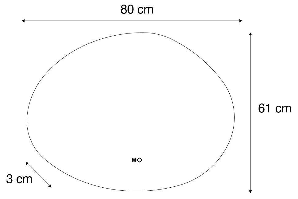 Espelho de casa de banho 80cm com LED e desembaciador - Biba Design