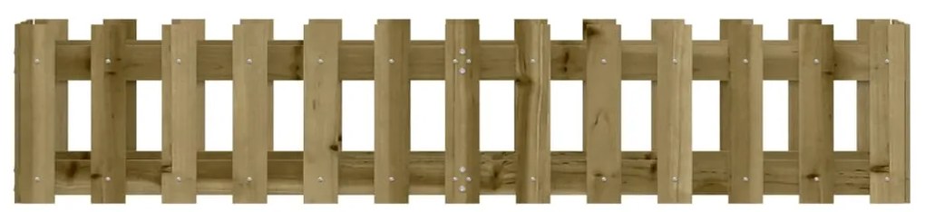 Canteiro elevado c/ design cerca 150x30x30 cm pinho impregnado