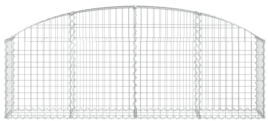 Cesto gabião arqueado 200x30x60/80 cm ferro galvanizado