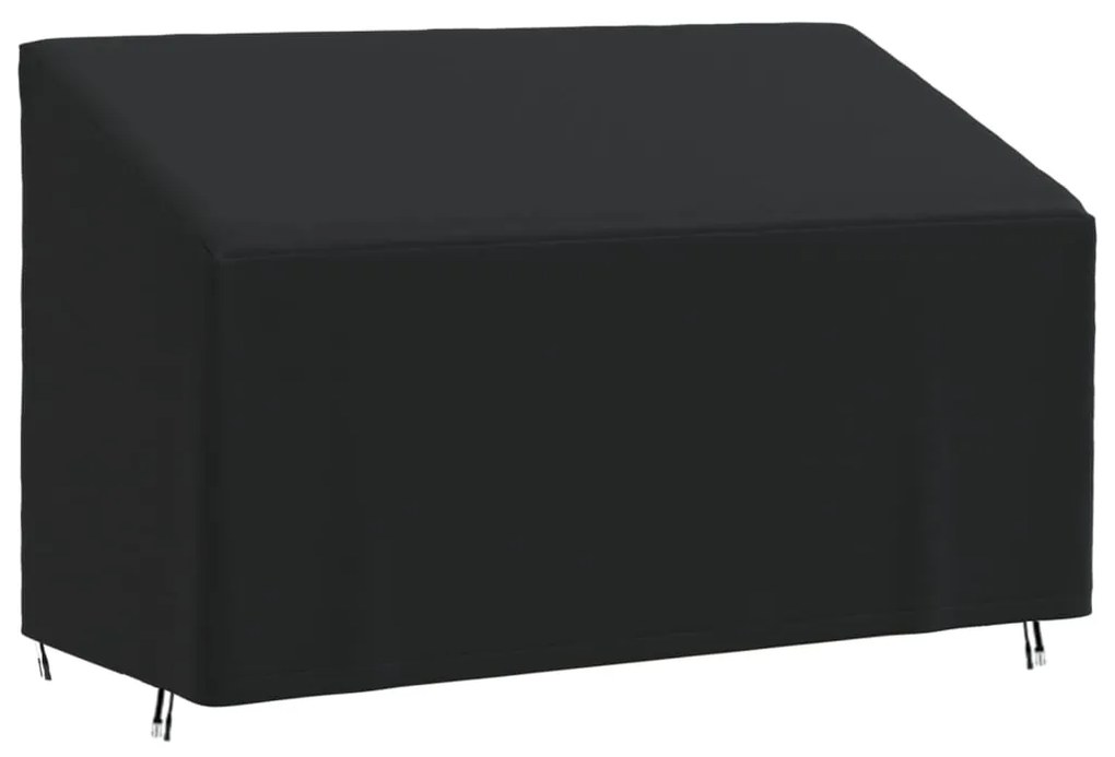 vidaXL Capa para sofá de 3 lugares 165x70x65/94 cm 420D oxford preto