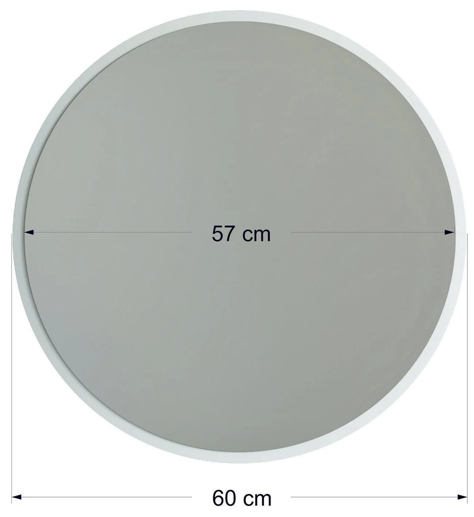 Espelho A706 – Branco – 60 cm x 60 cm x 2,2 cm