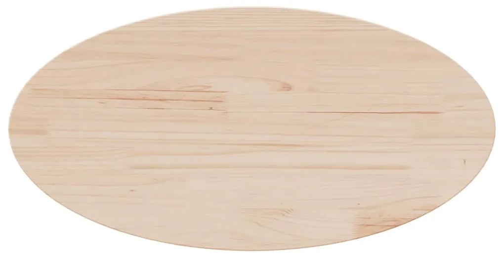 Tampo de mesa oval 60x30x2,5 cm madeira de pinho maciça