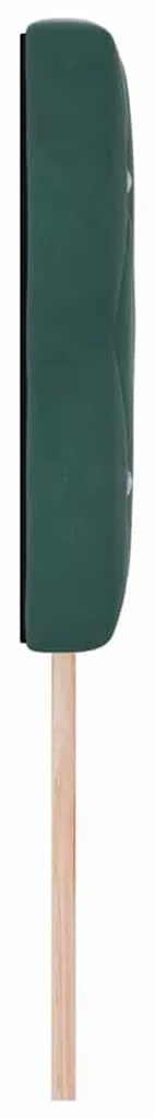 Cabeceira LED com Botões de Cristal em Veludo Verde de 80cm.