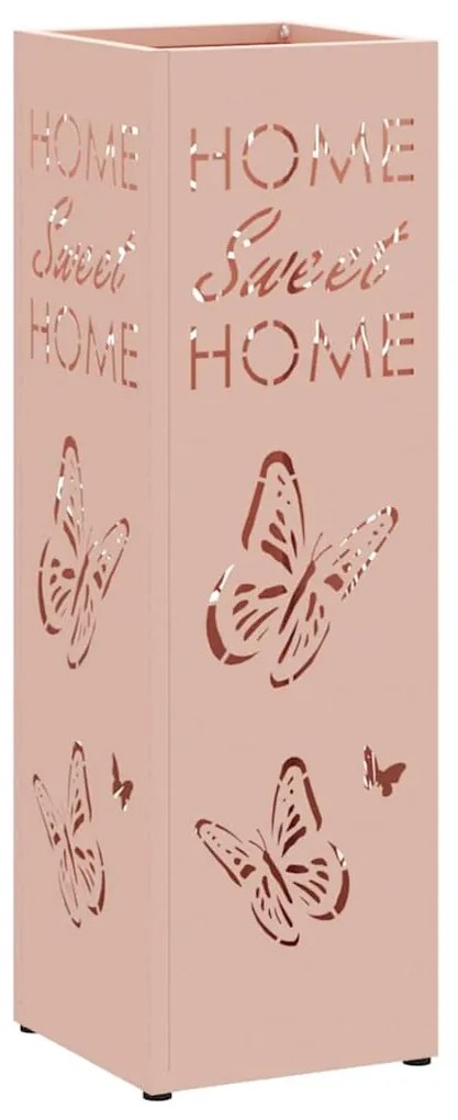 Suporte para Guarda-Chuva Rosa Metal Médio Inserções Decorativas