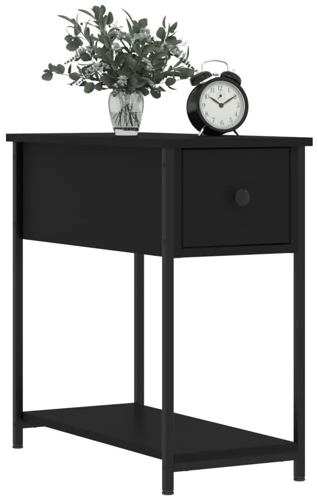 Mesa de cabeceira 30x60x60 cm derivados de madeira preto