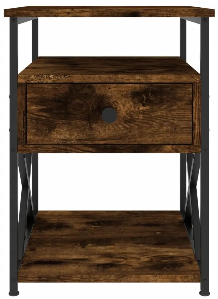 Mesa cabeceira 40x42x55 cm derivados de madeira carvalho fumado
