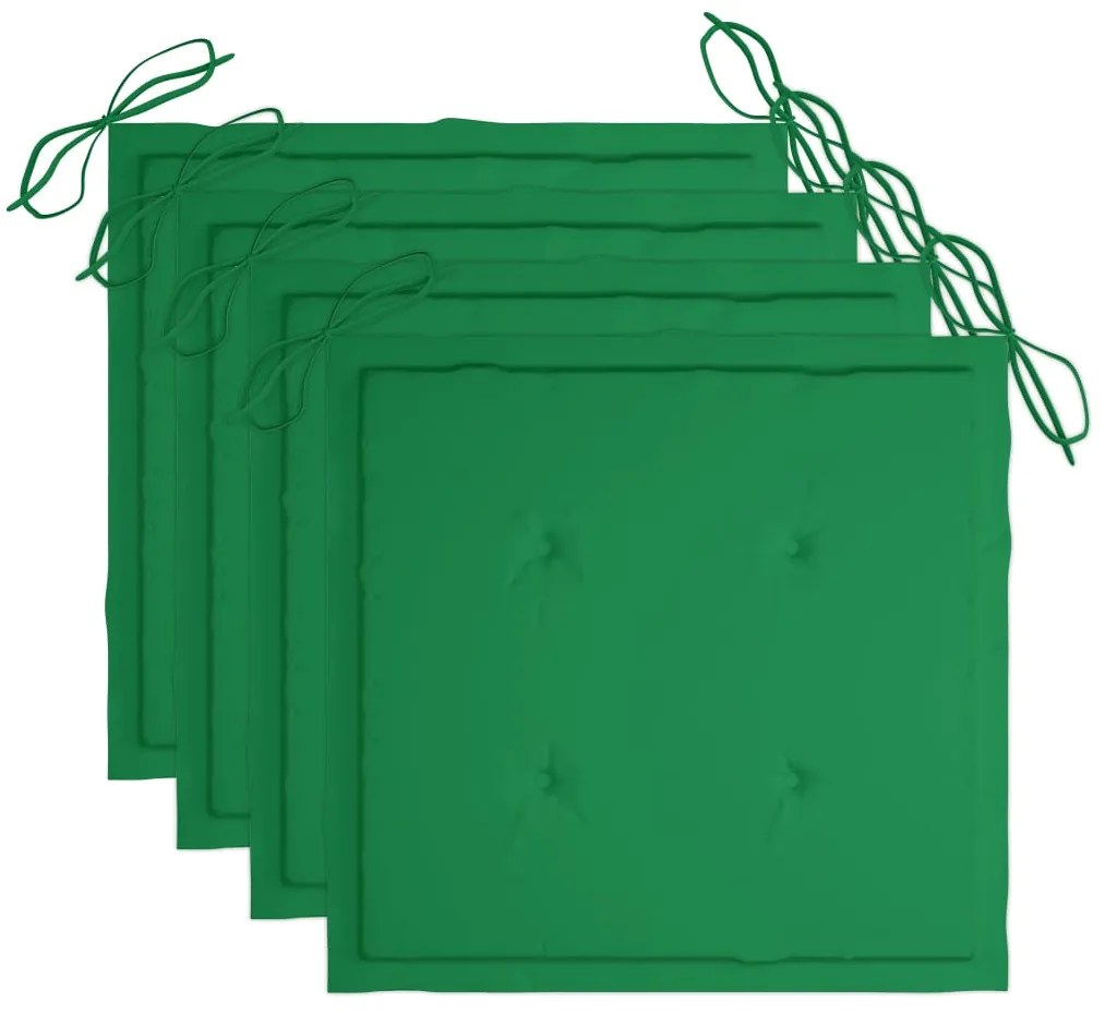 Cadeiras de jantar p/ jardim 3 pcs c/ almofadões acácia maciça