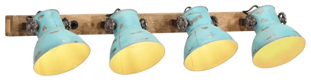 vidaXL Candeeiro de parede 25 W 90x25 cm E27 azul desgastado