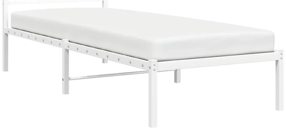 Estrutura de cama sem colchão com cabeceira 75x190 cm branco