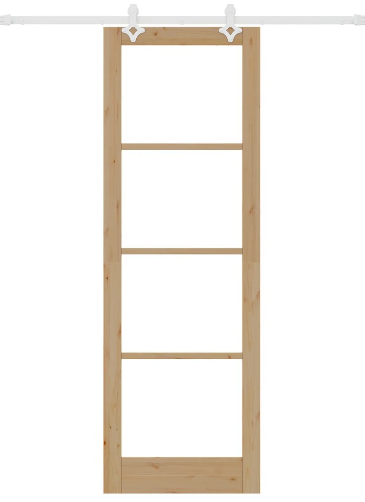 Conjunto de Porta Deslizante vidaXL com Conjunto de Hardware 78x232 cm