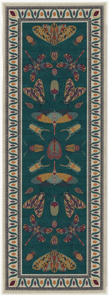 Passadeira lavável de pelo curto Flutterby by Iris Apfel